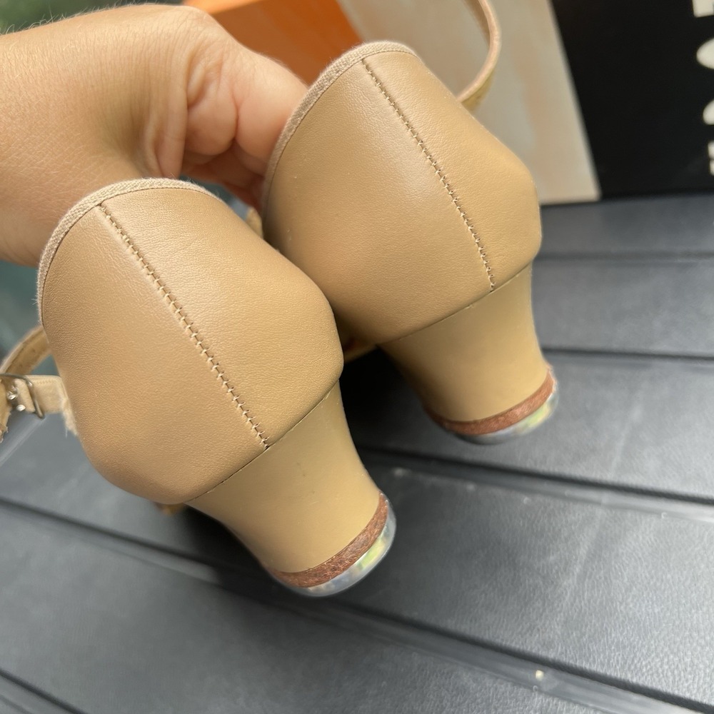 BLOCH Techno Show Tapper Women 10.5 M Tan Leather Mary Jane Tap Dance Shoes #6 H - Picture 6 of 14
